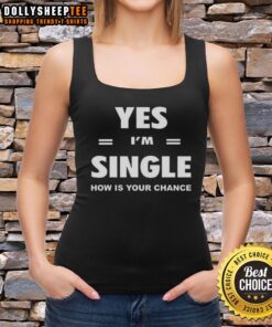 Nice Yes I'm Single Now Is Your Chance Letter Stripes Tank Top in vibrant colors, perfect for casual summer wear.