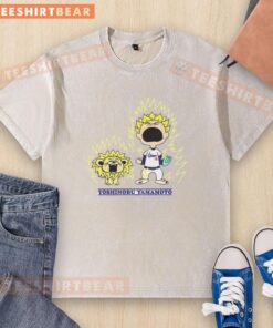 Nice Yoshinobu Yamamoto X Charlie Brown Los Angeles Dodgers MLB Super Saiyan Dragon Ball washed t-shirt design.