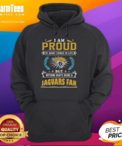 Jacksonville Jaguars fan hoodie with 'Proud of Many Things' slogan, perfect for showing team spirit and loyalty.