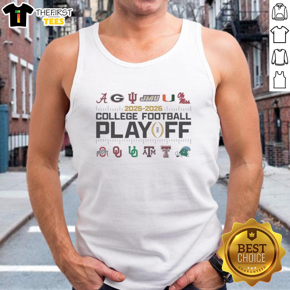 official-2025-2026-college-football-playoffs-12-team-tank-top Official 2025-2026 College Football Playoffs 12-Team tank top featuring team logos and vibrant colors for fans.