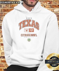 Official 2025 Cheez-It Citrus Bowl Texas Longhorns hoodie featuring team colors and logo, perfect for fans.