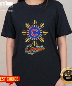 Alt Text: Official 2025 Chicago Cubs Baseball X Hispanic Ladies Tee showcasing vibrant design for fans celebrating diversity.