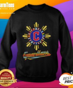 Official 2025 Cleveland Guardians Baseball X Hispanic Sweatshirt featuring vibrant graphics and cozy design for fans.