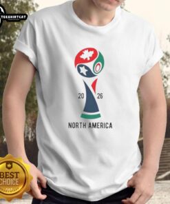 Official 2026 International Soccer Tournament North America T-Shirt featuring vibrant graphics and tournament logo.