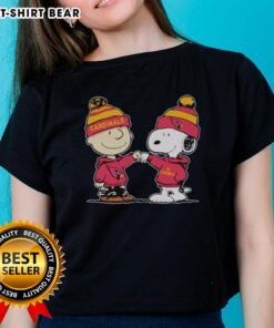 Official Arizona Cardinals Snoopy and Charlie Brown Best Friends Ladies Tee featuring vibrant graphics and team spirit.