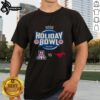 Official Arizona Wildcats vs SMU Mustangs 2026 Holiday Bowl matchup t-shirt featuring team logos and bold graphics.
