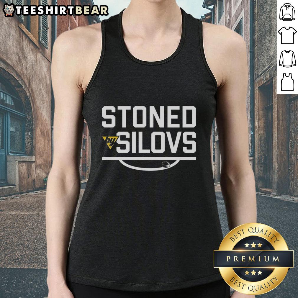 official-arturs-silovs-pittsburgh-penguins-nhl-stoned-by-silovs-tank-top Arturs Silovs Pittsburgh Penguins NHL tank top featuring a bold 'Stoned By Silovs' design for hockey fans.