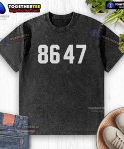 Official Brian Krassenstein 8647 washed t-shirt featuring a stylish design, perfect for casual wear and fan merchandise.