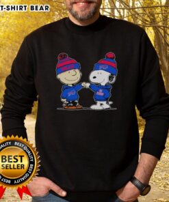 Alt Text: Official Buffalo Bills Snoopy and Charlie Brown Best Friends Sweatshirt featuring vibrant team colors and playful design.