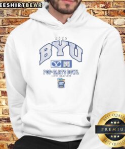 Official BYU Cougars 2025 Pop-Tarts Bowl hoodie featuring team colors and logo for fans and sports enthusiasts.