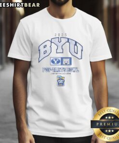 Official BYU Cougars 2025 Pop Tarts Bowl T-Shirt featuring team colors and logo for fans and supporters.