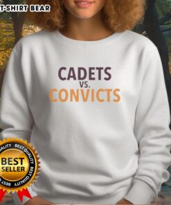 Official Cadets vs Convicts sweatshirt featuring bold graphics and comfortable fabric for fans of the rivalry.