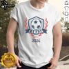Official Canada 2026 Vintage Soccer Crest T-Shirt featuring a retro design and national colors for soccer fans.