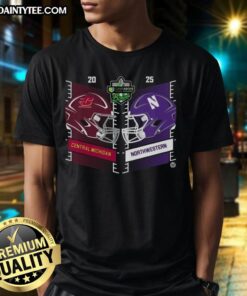 Official Central Michigan Chippewas vs Northwestern Wildcats T-Shirt featuring team logos and vibrant colors for fans.