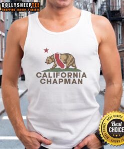 Vintage tank top featuring California Bear and Republic wordplay, perfect for Chapman University fans in California.