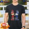Official Charlie Brown Fist Bump Snoopy Bommer Sooner X Dallas Cowboys T-Shirt featuring iconic characters and team spirit.
