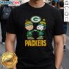 Official Charlie Brown Fist Bump Snoopy Green Bay Packers T-Shirt featuring vibrant graphics and team colors.