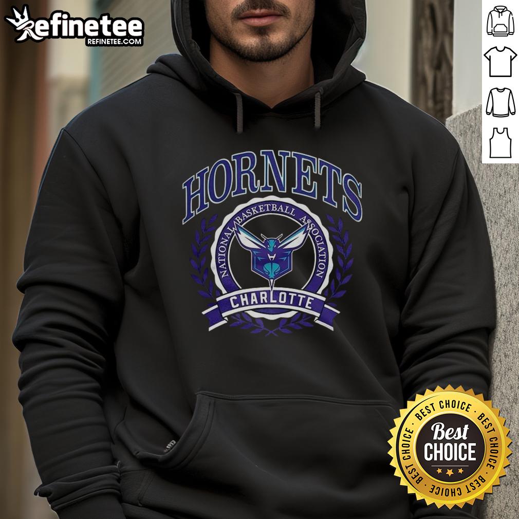 official-charlotte-hornets-national-basketball-association-logo-laurel-wreath-frame-retro-hoodie Alt Text: Official Charlotte Hornets NBA logo with laurel wreath frame on a retro hoodie, perfect for basketball fans.