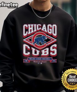 Official Chicago Cubs Heater Sweatshirt featuring team logo, perfect for fans to show support during chilly games.