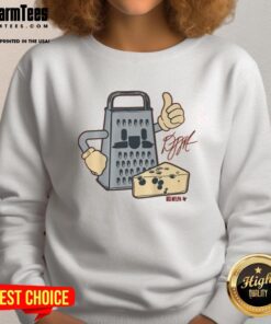 Alt Text: D.J. Moore Cheese Grater Sweatshirt featuring bold graphics, perfect for fans and trendy streetwear enthusiasts.