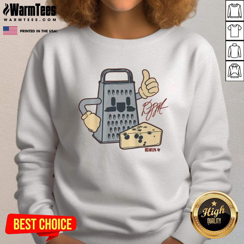 official-d-j-moore-cheese-grater-sweatshirt Alt Text: D.J. Moore Cheese Grater Sweatshirt featuring bold graphics, perfect for fans and trendy streetwear enthusiasts.