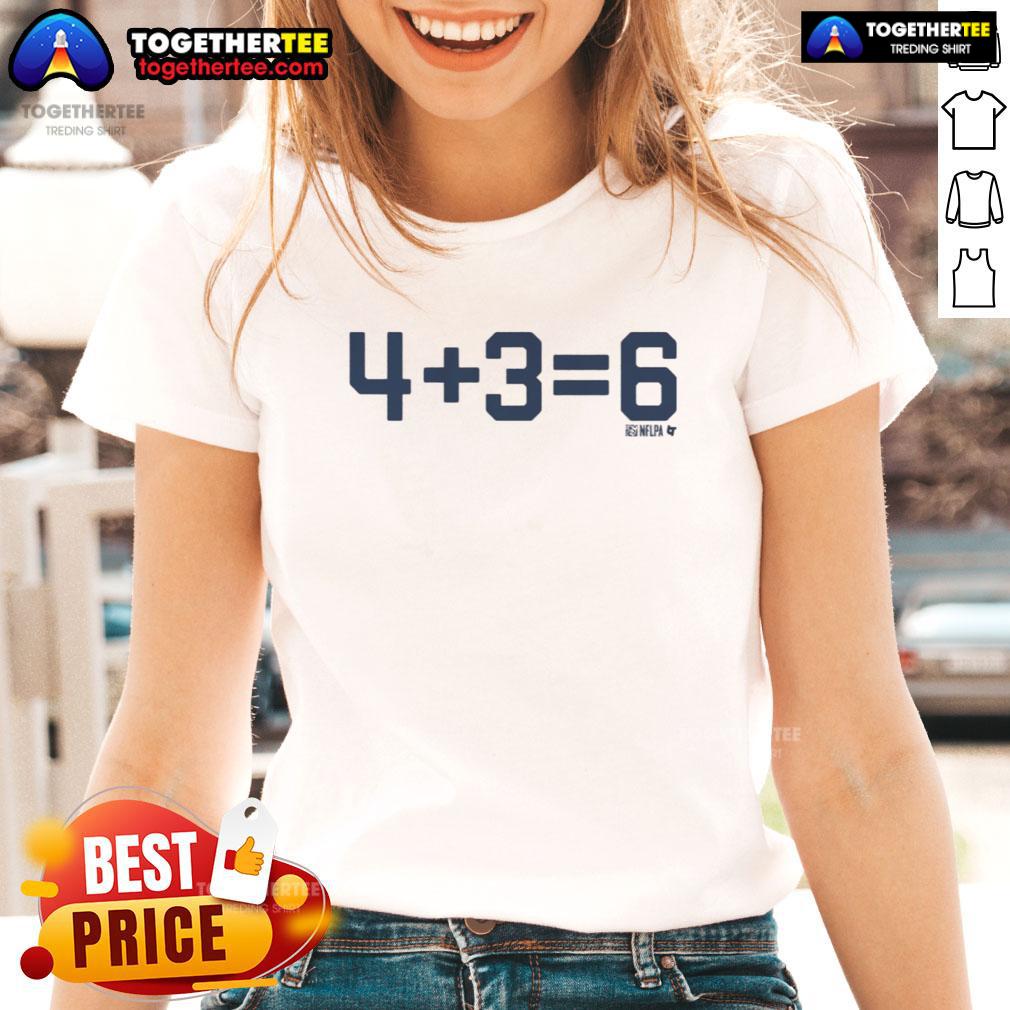 Official Dak Prescott & George Pickens 4 + 3 = 6 Ladies Tee Official Dak Prescott George Pickens 4-3-6 Ladies Tee featuring stylish design for football fans and casual wear.