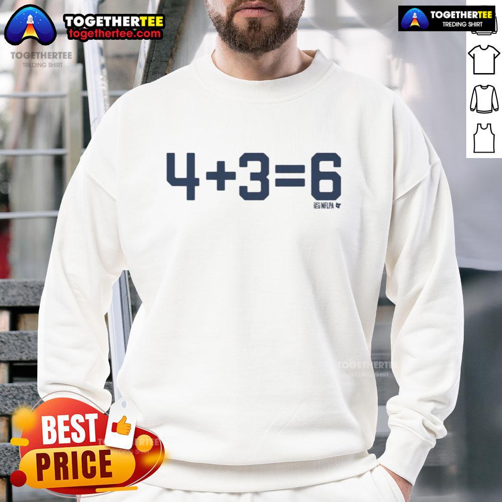 Official Dak Prescott & George Pickens 4 + 3 = 6 Sweatshirt Official Dak Prescott George Pickens 4-3-6 Sweatshirt featuring stylish design and comfortable fit for fans.