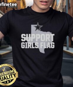 Official Dallas Cowboys Support Girls Flag T-Shirt featuring team colors and logo, perfect for young fans and game day.