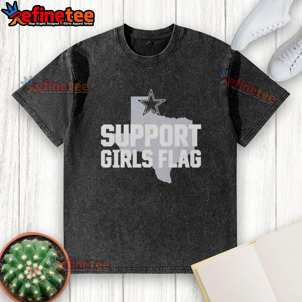 official-dallas-cowboys-support-girls-flag-washed-t-shirt Alt Text: Official Dallas Cowboys Support Girls Flag Washed T-Shirt in vibrant blue, perfect for fans and casual wear.