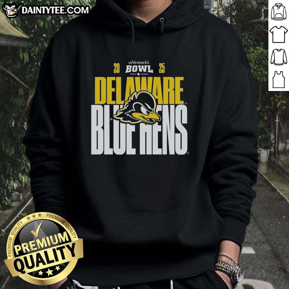 official-delaware-blue-hens-2025-68-ventures-bowl-hoodie Alt Text: Official Delaware Blue Hens 2025 Ventures Bowl hoodie in blue, showcasing team logo and stylish design for fans.