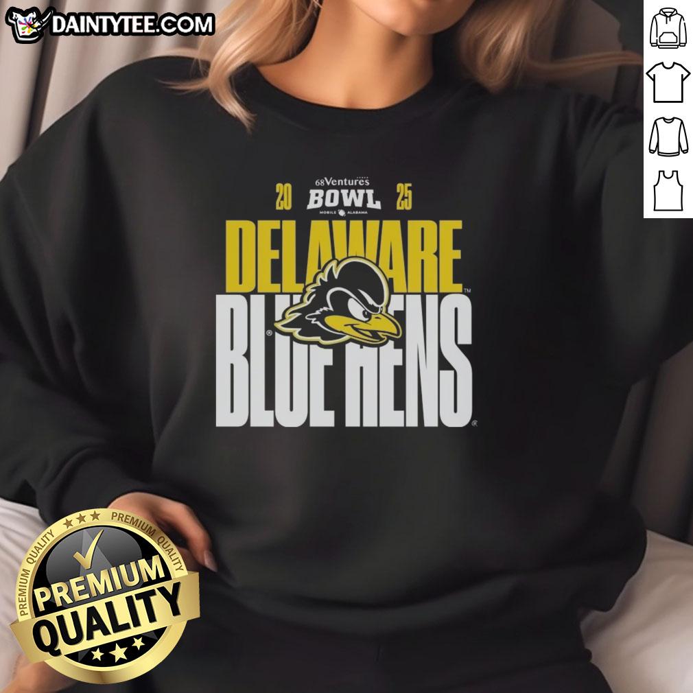 official-delaware-blue-hens-2025-68-ventures-bowl-sweatshirt Official Delaware Blue Hens 2025 Ventures Bowl Sweatshirt featuring vibrant team colors and logo for fans.