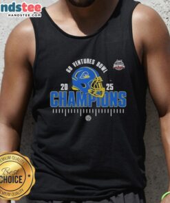 Delaware Fighting Blue Hens NCAA Football 2025 Ventures Bowl Champions tank top, showcasing team pride and victory.