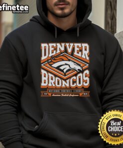 Alt Text: Official Denver Broncos Heater Hoodie featuring team colors and logo, perfect for fans and chilly game days.