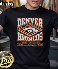 Official Denver Broncos Heater T-Shirt featuring team logo and vibrant colors, perfect for fans and game day wear.