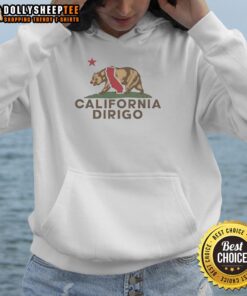 Vintage California Bear hoodie featuring 'Dirigo California Republic' wordplay design, perfect for casual wear.