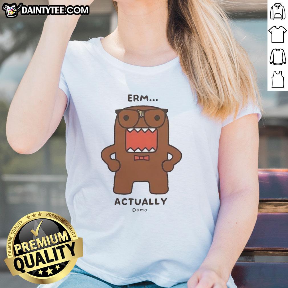official-domo-kun-erm-actually-monster-cartoon-ladies-tee Official Domo Kun Erm Actually Monster cartoon ladies tee featuring a playful design and vibrant colors.