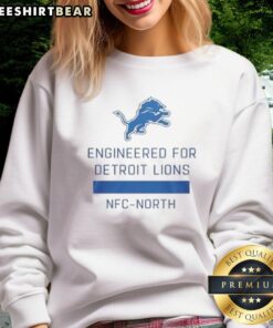 Official Engineered for Detroit Lions NFC North Sweatshirt featuring team colors and logo, perfect for fans.