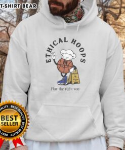 Official Ethical Hoops Play The Right Way Hoodie in stylish black, showcasing a unique design for basketball enthusiasts.