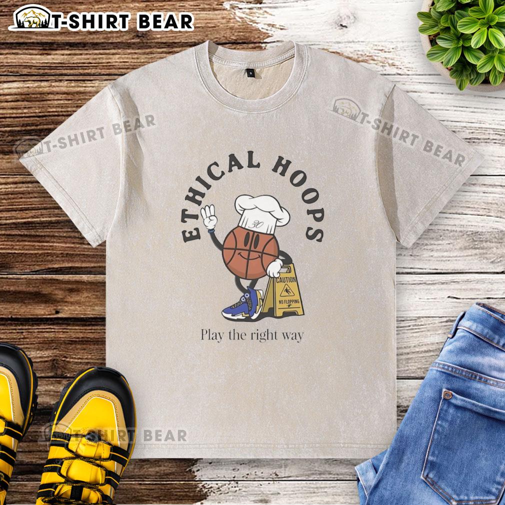 Official Ethical Hoops Play The Right Way Washed T Shirt Official Ethical Hoops Play the Right Way Washed T-Shirt in soft cotton, perfect for casual wear and promoting sustainability.