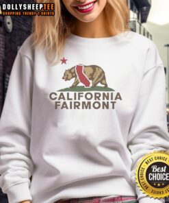 Official Fairmont California Bear sweatshirt in California Republic flag style, featuring a bold bear graphic.