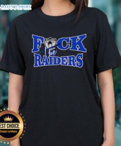 Alt Text: Womens Official Fck The Raiders Tee featuring bold graphics, perfect for fans showing team spirit and style.