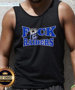 Official Fck The Raiders Tank Top featuring bold graphic design for sports fans, perfect for game day wear.