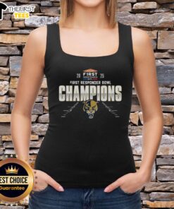 Official FIU Panthers 2025 First Responder Bowl tank top featuring team colors and logo, perfect for game day wear.