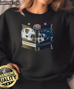 Alt Text: Official Florida International vs UTSA Roadrunners 2025 Servpro First Responder Bowl helmet sweatshirt design.