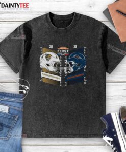 Florida International vs UTSA Roadrunners 2025 Servpro First Responder Bowl helmet graphic on a washed t-shirt.