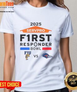 Florida International vs UTSA Roadrunners 2025 Servpro First Responder Bowl ladies' tee shirt design.