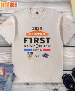 Official Florida International vs UTSA Roadrunners 2025 Servpro First Responder Bowl washed t-shirt design