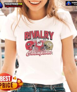 2025 Official Georgia Football Rivalry Winner Ladies Tee in vibrant colors, perfect for fans celebrating their team's victory.