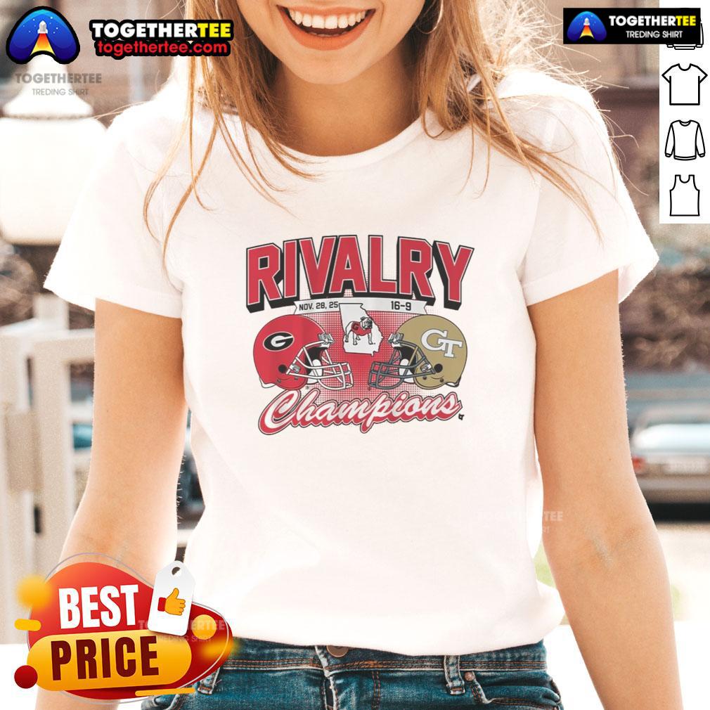Official Georgia Football Rivalry Winner 2025 Ladies Tee 2025 Official Georgia Football Rivalry Winner Ladies Tee in vibrant colors, perfect for fans celebrating their team's victory.