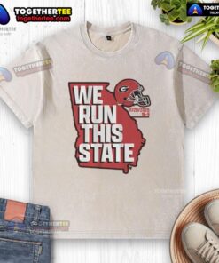 Official Georgia Football We Run This State 2025 washed t-shirt, featuring bold graphics and a comfortable fit.